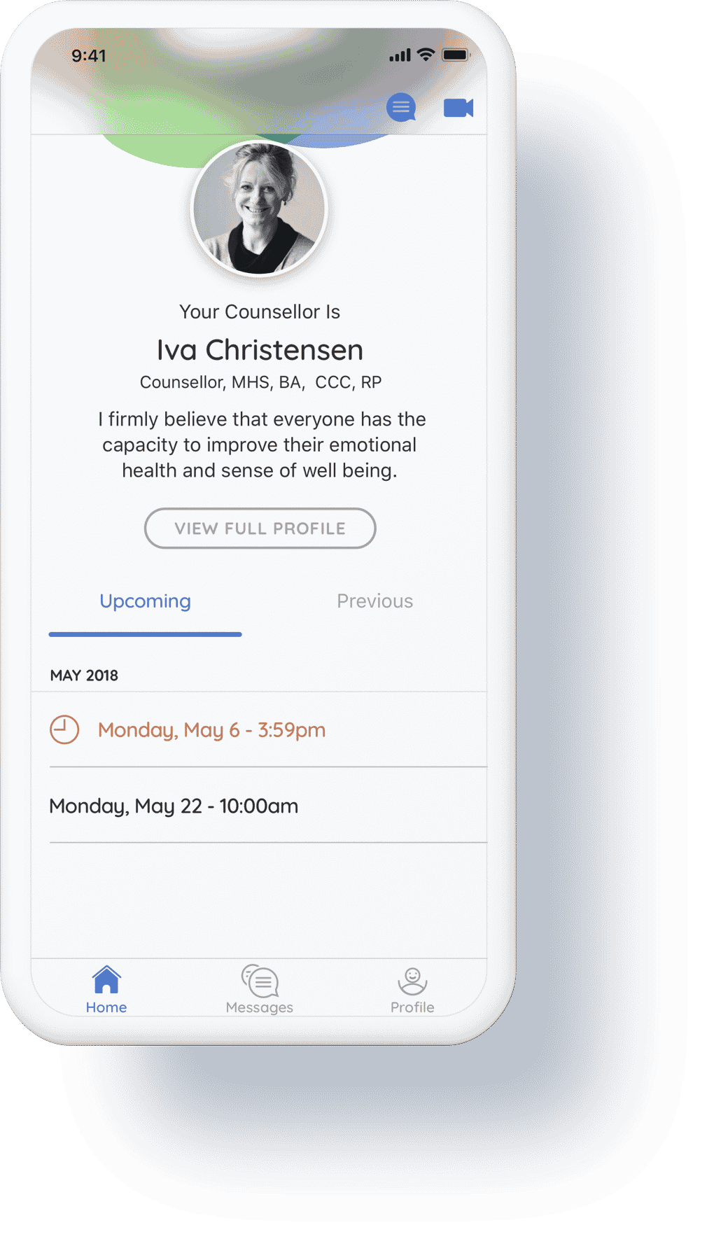 Wellin5 counselling app